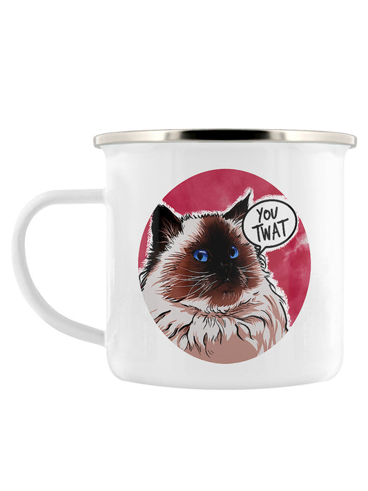 Cute But Abusive You Twat Enamel Mug