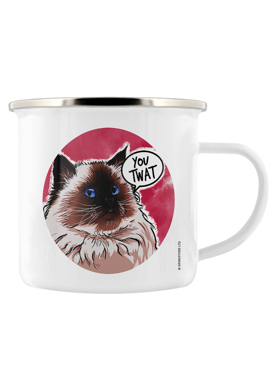 Cute But Abusive You Twat Enamel Mug