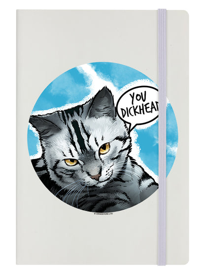 Cute But Abusive You Dickhead Cream A5 Hard Cover Notebook