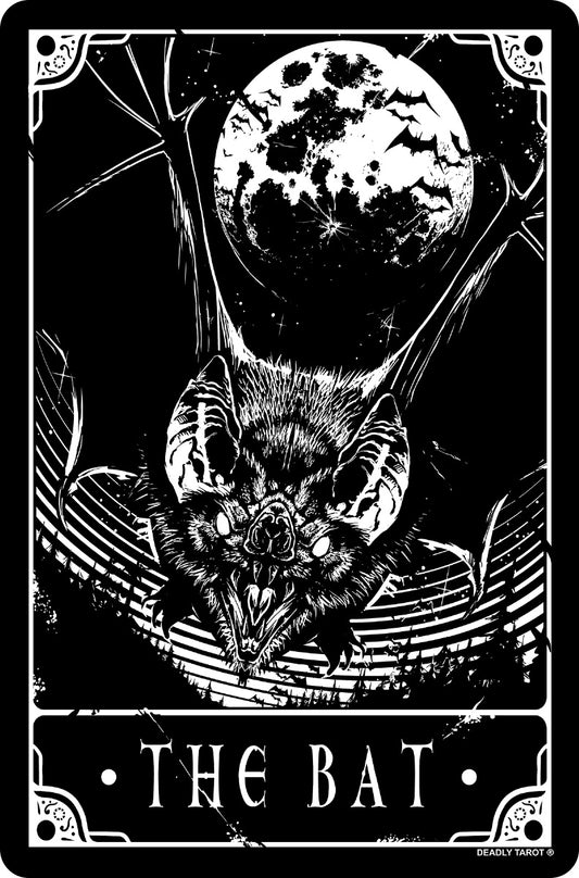 Deadly Tarot The Bat Greet Tin Card