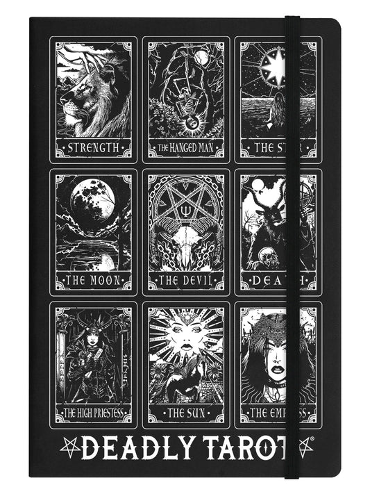 Deadly Tarot The Devil Compilation Black A5 Hard Cover Notebook