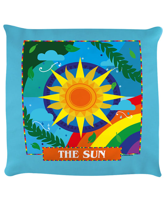 Deadly Tarot Pride The Sun Sky Blue Cushion
