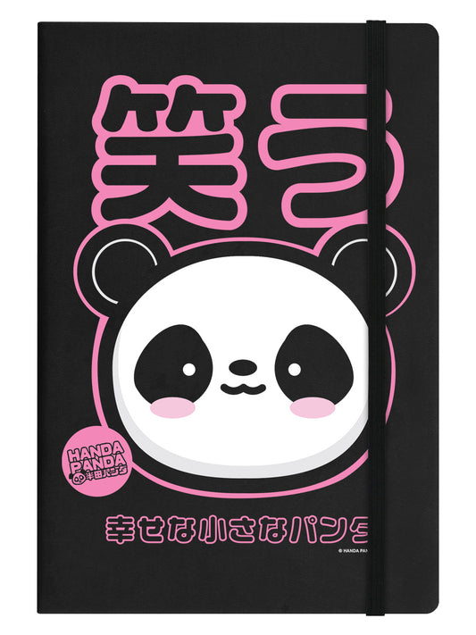Handa Panda Laughter Black A5 Hard Cover Notebook