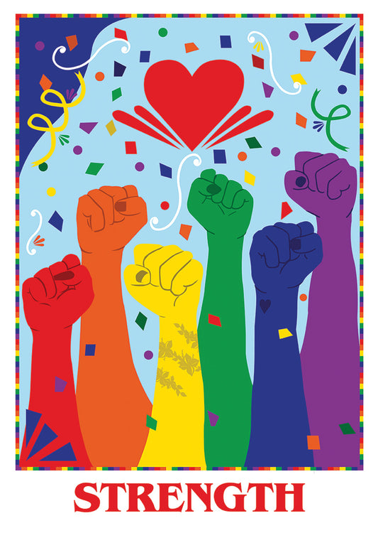 Deadly Tarot Pride Strength Mini Poster