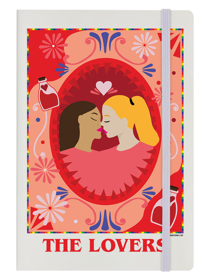 Deadly Tarot Pride The Lovers Cream A5 Hard Cover Notebook