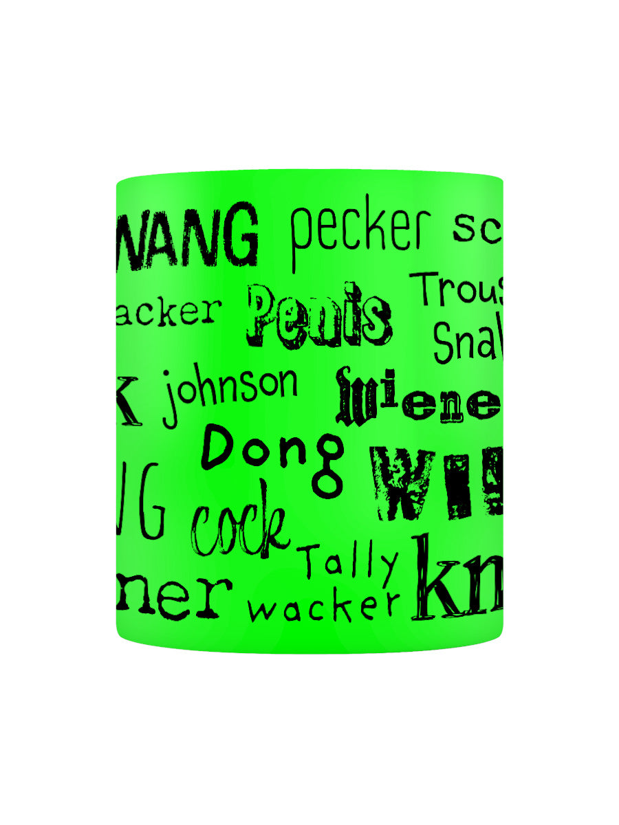 Willy Synonyms Green Neon Mug