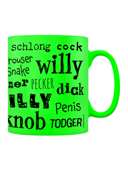 Willy Synonyms Green Neon Mug