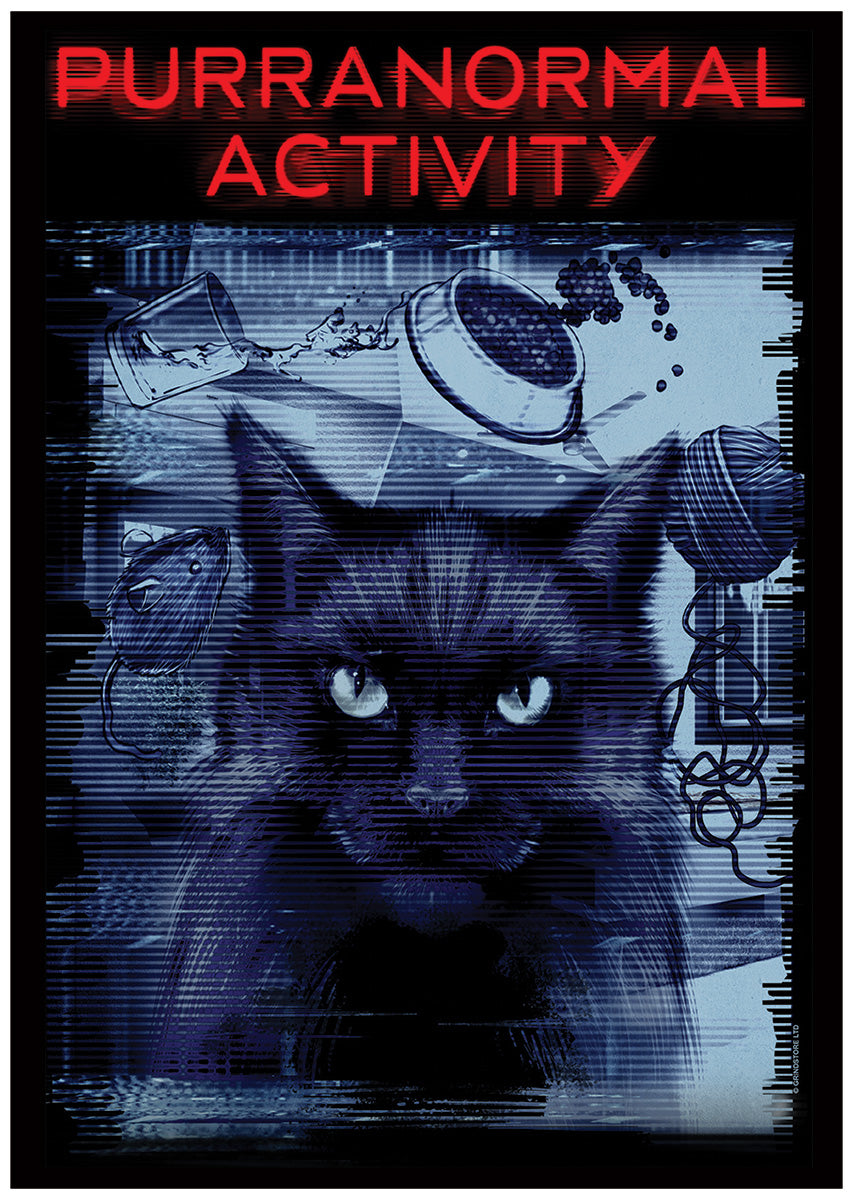 Horror Cats Purranormal Activity Mini Poster