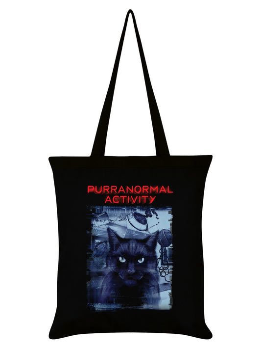 Horror Cats Purranormal Activity Black Tote Bag