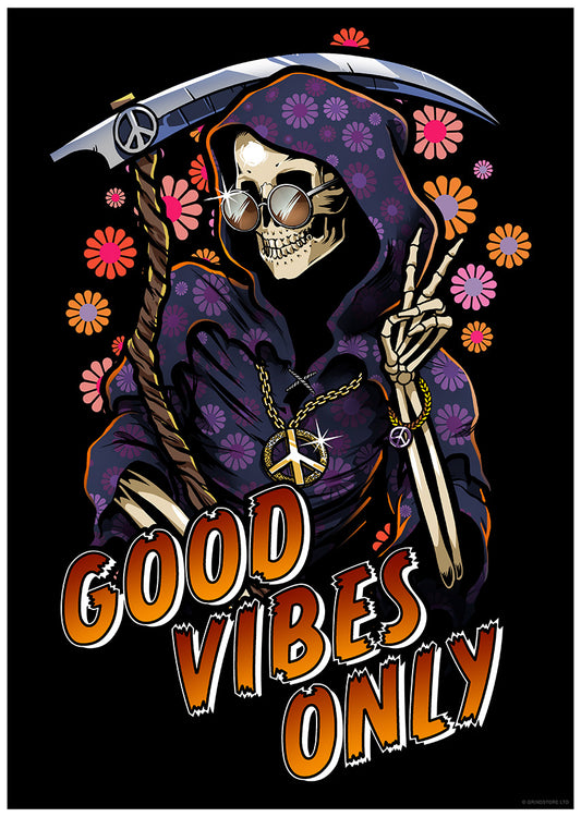 Happy Reaper Good Vibes Only Mini Poster