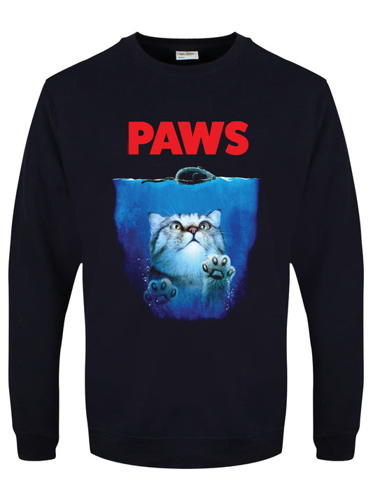 Horror Cats Paws Men's Navy Sweatshirt