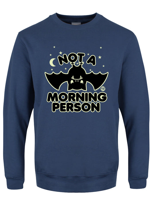 Pop Factory Not A Morning Person Men's Airforce Blue Sweatshirt