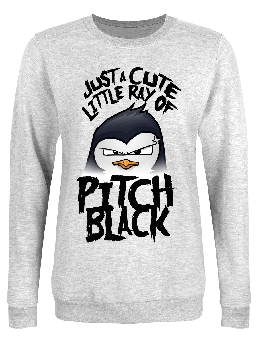 Psycho Penguin Just A Cute Little Ray Ladies Grey Sweatshirt