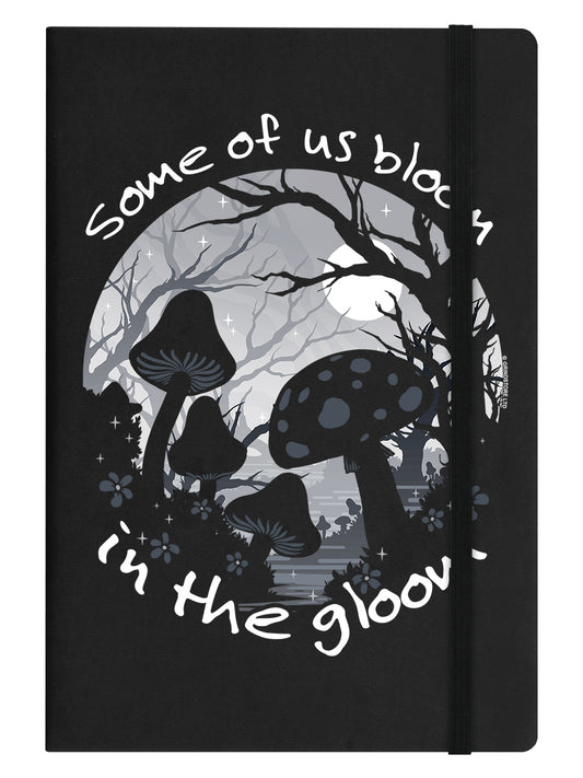 Some Of Us Bloom In The Gloom Black A5 Hard Cover Notebook