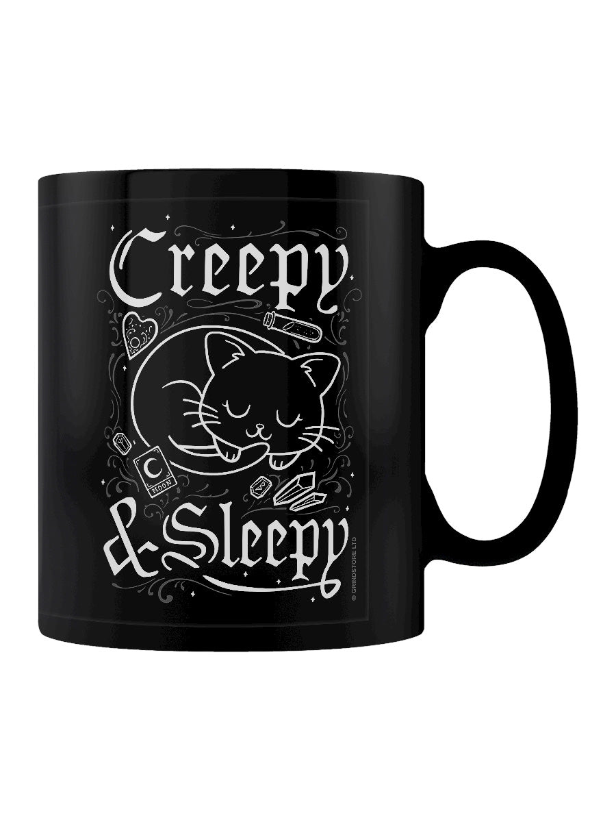 Creepy & Sleepy Black Mug