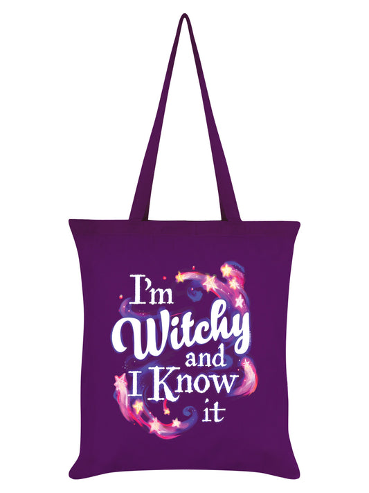 I'm Witchy And I Know It Magenta Tote Bag