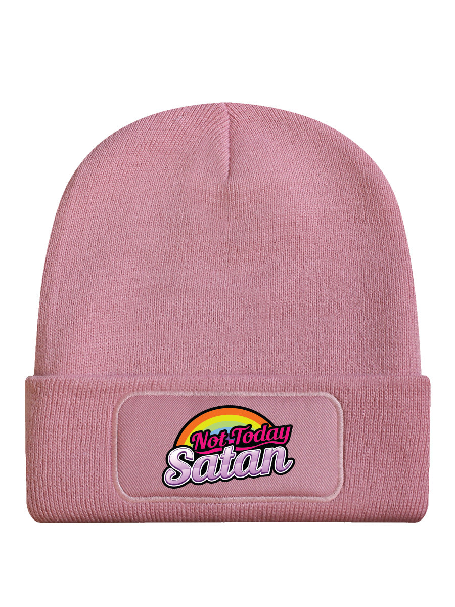 Not Today Satan Pink Beanie