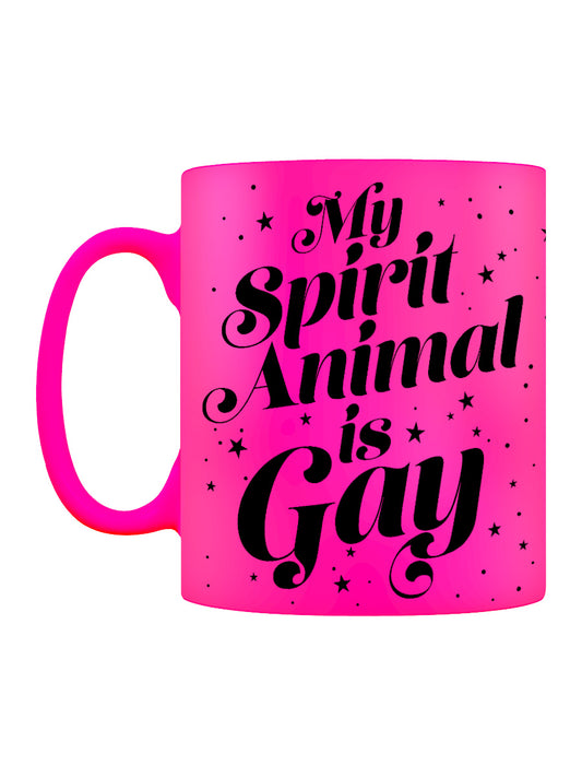 My Spirit Animal Is Gay Pink Neon Mug