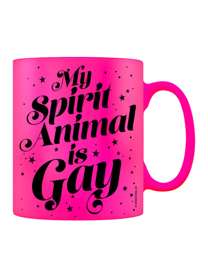 My Spirit Animal Is Gay Pink Neon Mug