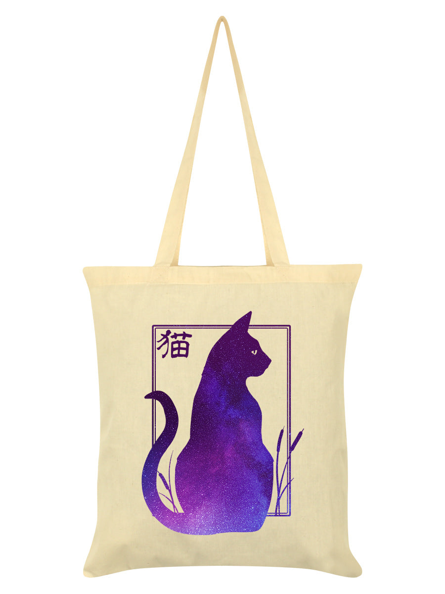 Oriental Galaxy Cat Natural Tote Bag