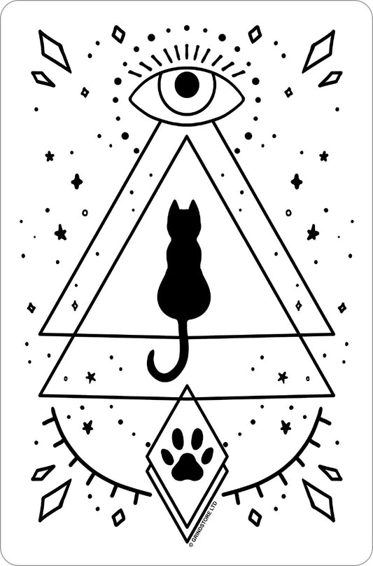 Mystical Kitten Greet Tin Card