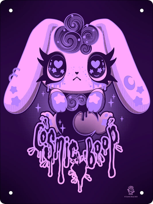 Cosmic Boop Boop Bunny Mini Tin Sign