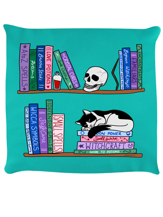 Spellbooks & Familiars Turquoise Cushion