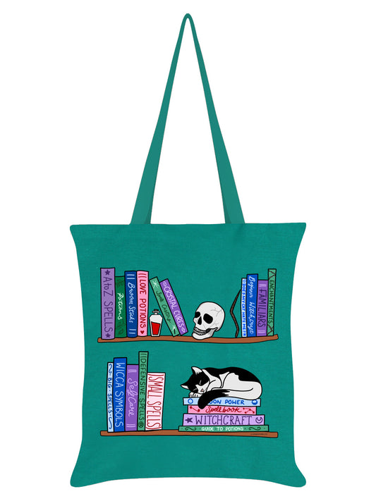 Spellbooks & Familiars Emerald Green Tote Bag