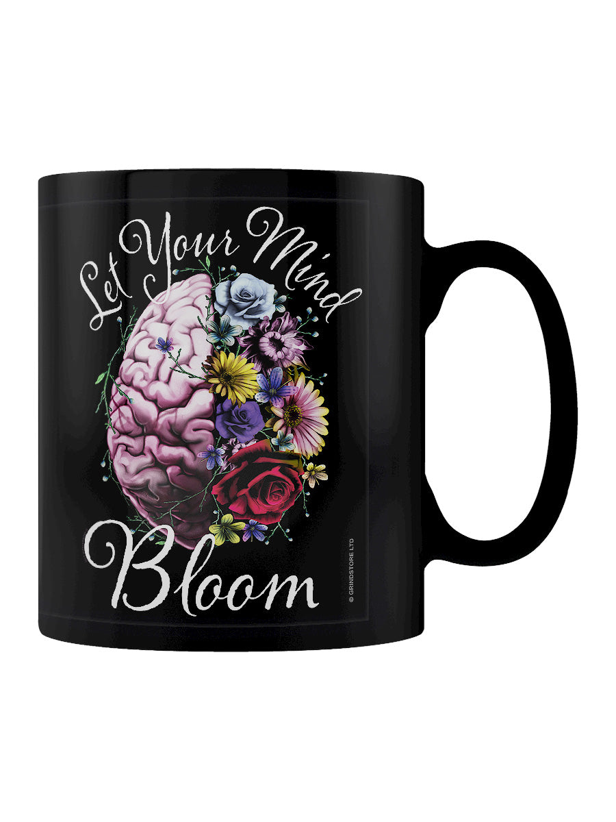 Let Your Mind Bloom Black Mug