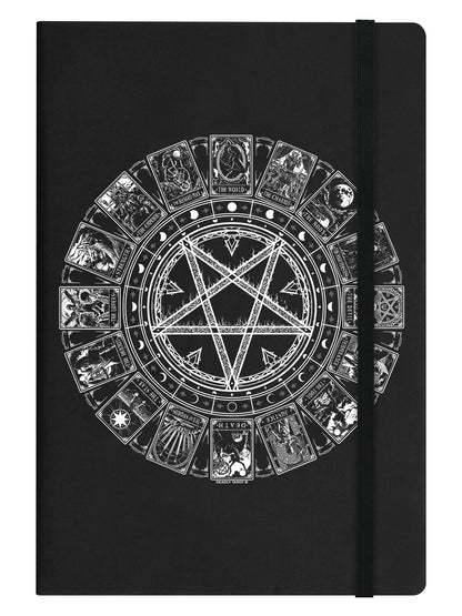 Deadly Tarot The Reading Black A5 Hard Cover Notebook