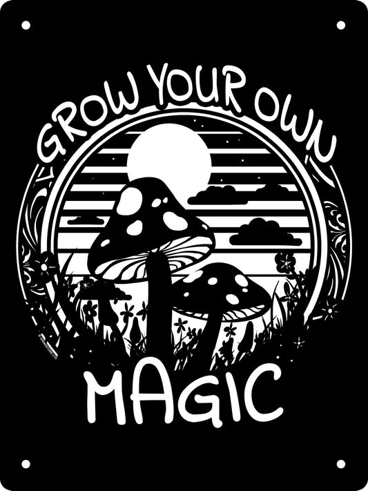 Mushrooms Grow Your Own Magic Mini Tin Sign