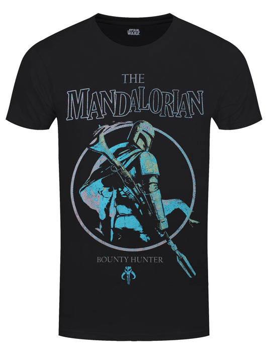 Star Wars: The Mandalorian Grunge Poster Men's Black T-Shirt