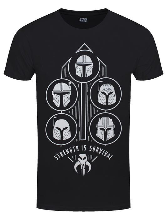 Star Wars: The Mandalorian Strength Is Survival Men's Black T-Shirt