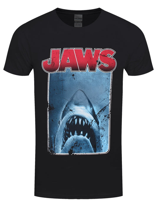 Jaws Poster Men's Black T-Shirt