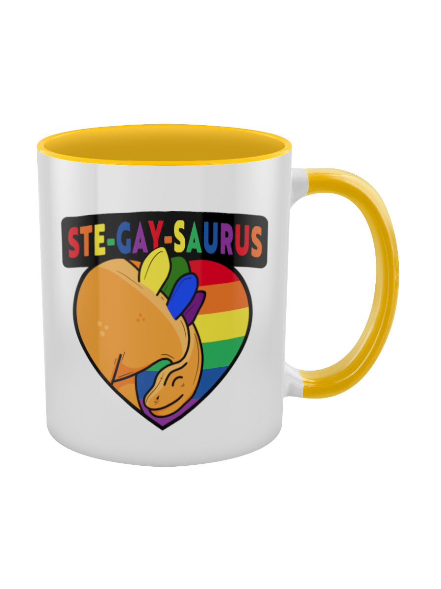 Ste-Gay-Saurus Yellow Inner 2-Tone Mug
