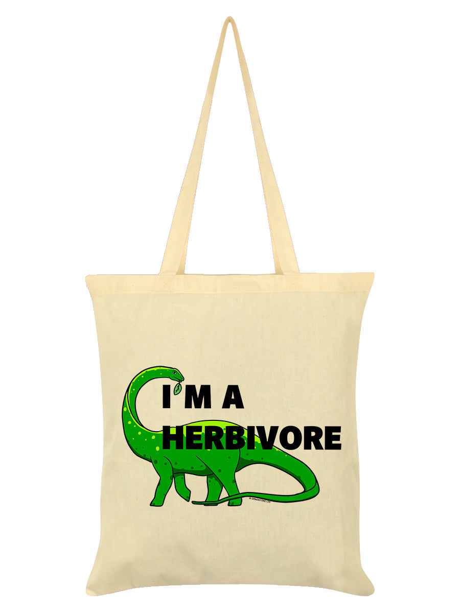I'm A Herbivore Cream Tote Bag
