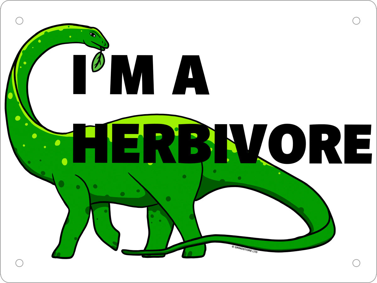 I'm A Herbivore Mini Tin Sign