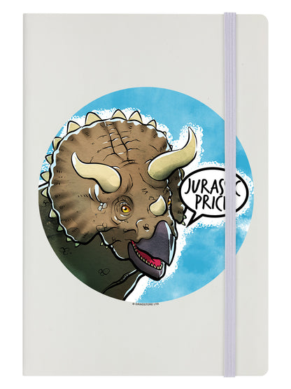 Cute But Abusive Dinosaurs - Jurassic Prick Cream A5 Hard Cover Notebook
