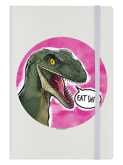 Cute But Abusive Dinosaurs - Eat Shit Cream A5 Hard Cover Notebook