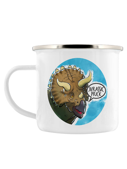 Cute But Abusive Dinosaurs - Jurassic Prick Enamel Mug