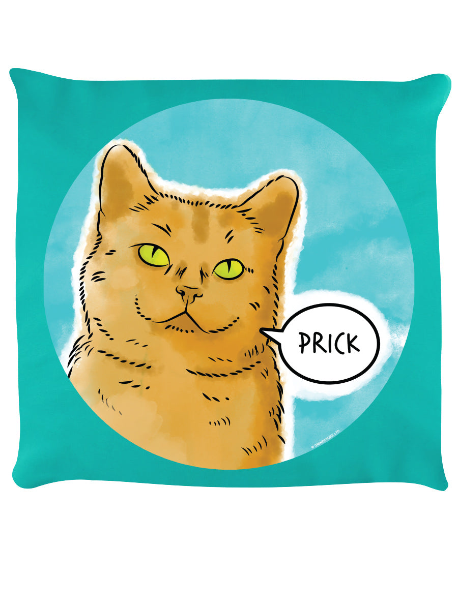 Cute But Abusive Prick Turquoise Cushion