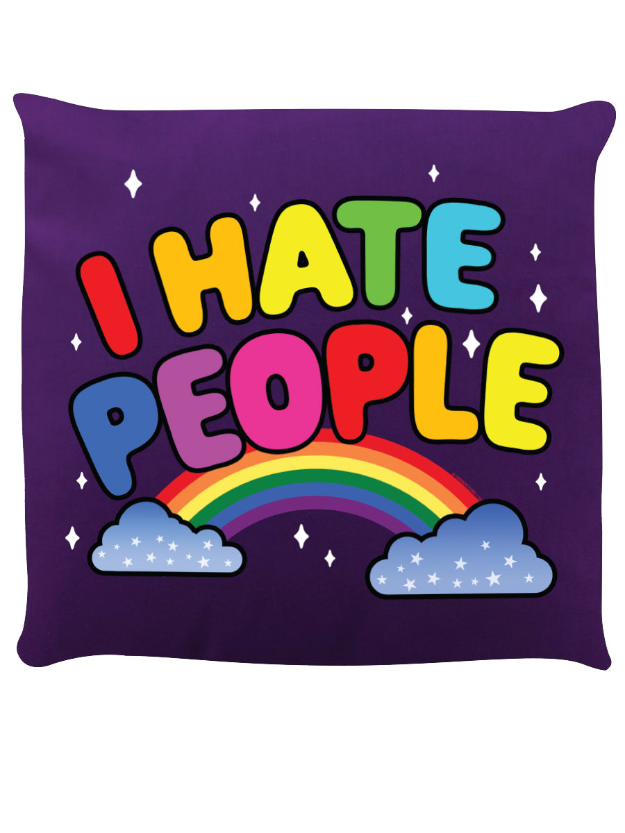 I Hate People Purple Cushion