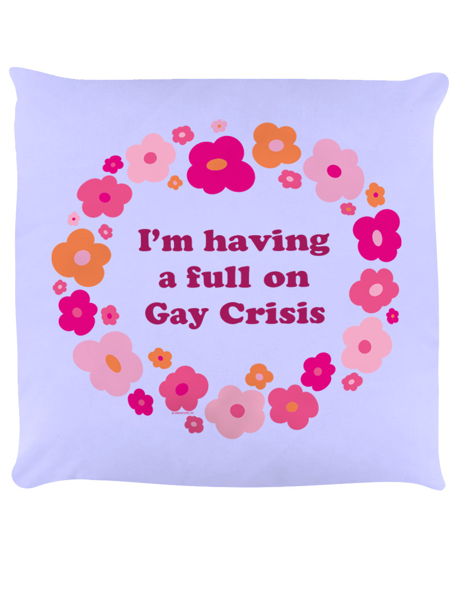 I'm Having A Full on Gay Crisis Lilac Cushion