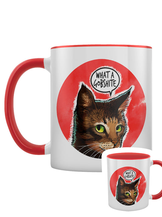 Cute But Abusive - What A Gobshite Red Inner 2-Tone Mug