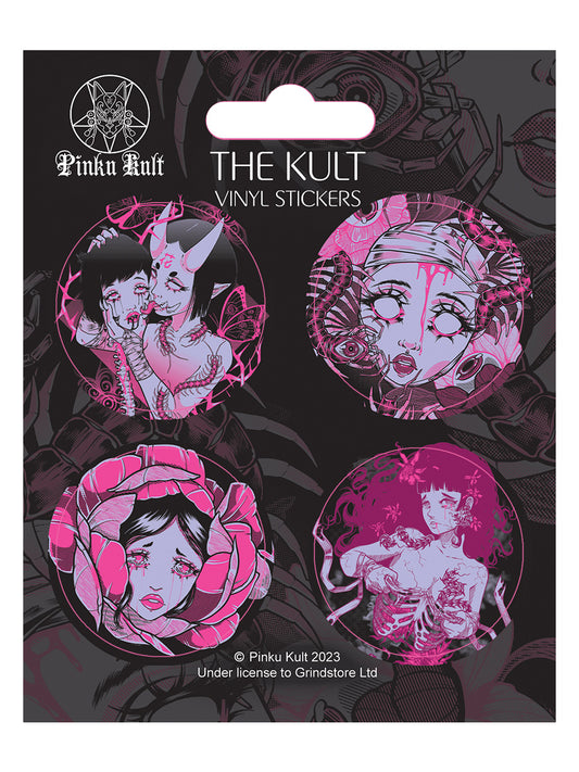 Pinku Kult The Kult Vinyl Sticker Set
