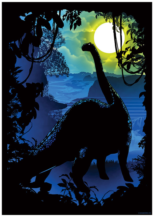 Diplodocus Silhouette Mini Poster