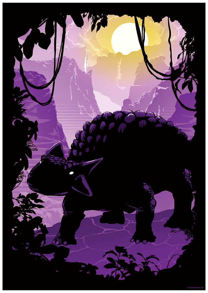 Ankylosaurus Silhouette Mini Poster