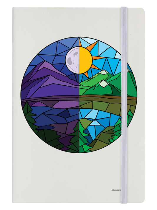 Night & Day Stained Glass A5 Hard Cover Notebook