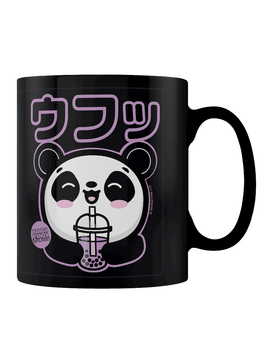 Handa Panda Bubbles Black Mug