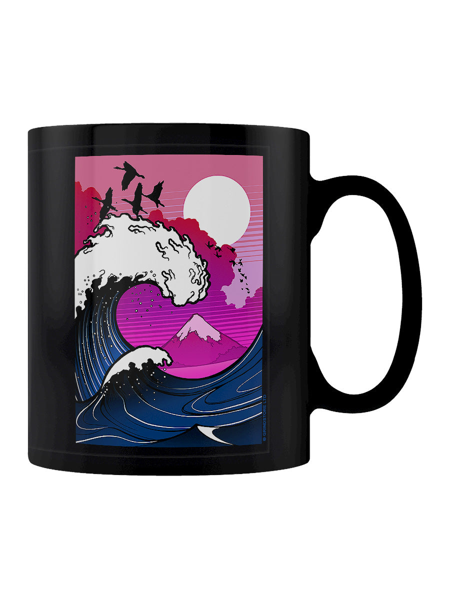 The Great Wave Black Mug